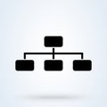 Hierarchical structure sign icon or logo. Hierarchical network and hierarchical structure concept. digital economy vector