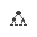 Hierarchical structure vector icon Royalty Free Stock Photo