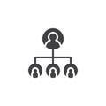 Hierarchical structure vector icon Royalty Free Stock Photo