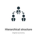 Hierarchical structure vector icon on white background. Flat vector hierarchical structure icon symbol sign from modern digital
