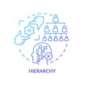 Hierarchy blue gradient concept icon