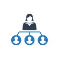 Hierarchy, Employee Structure Icon