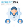 Hierarchy icon vector with flat color style isolated on white background. Vector illustration organization sign symbol icon Royalty Free Stock Photo