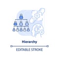 Hierarchy light blue concept icon