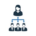 Hierarchy, organization, team icon. Editable vector graphics Royalty Free Stock Photo
