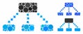 Hierarchy scheme Mosaic Icon of Round Dots Royalty Free Stock Photo