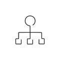 Hierarchy structure one line vector icon
