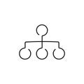 Hierarchy structure one line vector icon
