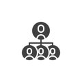 Hierarchy structure vector icon Royalty Free Stock Photo