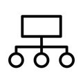 Hierarchy thin line vector icon Royalty Free Stock Photo