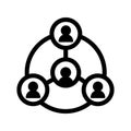 Hierarchy Vector icon which can easily modify or edit Royalty Free Stock Photo