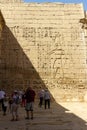 Hieroglyph wall at Medinet Habu