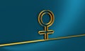 Zodiac and astrology symbol of the Venus planet