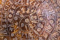 Hieroglyphic background of the central part of the Phaistos disc Royalty Free Stock Photo