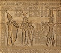 Hieroglyphic carvings in ancient egyptian temple Royalty Free Stock Photo