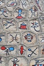 Hieroglyphics of Dongba language Royalty Free Stock Photo