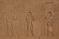 Hieroglyphics from Edfu temple in Aswan, Egypt