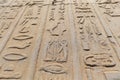 Hieroglyphics in Kom Ombo Temple, Aswan, Egypt Royalty Free Stock Photo