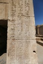 Hieroglyphics in Kom Ombo Temple, Aswan, Egypt Royalty Free Stock Photo