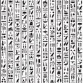 Hieroglyphs of Ancient Egypt black vertical