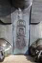 Hieroglyphs on an Egyptian Sphinx at Cleopatras Needle in London, UK Royalty Free Stock Photo
