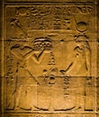 Hieroglyphs inside of the Temple of Philae Royalty Free Stock Photo