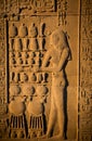 Hieroglyphs in Kom Ombo temple, Egypt Royalty Free Stock Photo
