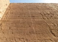 Hieroglyphs in a wall of Ruins of Temple of Horus at Edfu - Egypt Royalty Free Stock Photo