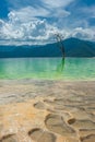 Hierve el Agua, natural rock formations in the Mexican state of Royalty Free Stock Photo