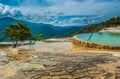 Hierve el Agua, natural rock formations in the Mexican state of Oaxaca Royalty Free Stock Photo