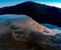 Hierve el Agua, thermal spring in the Central Valleys of Oaxaca, Night view. Mexico Royalty Free Stock Photo