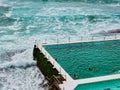 Bondi Icebergs Ocean Pool and pacific Ocean Waves, Sydney, Australia