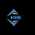 HIG abstract technology logo design on Black background. HIG creative initials letter logo concept Royalty Free Stock Photo