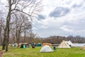 Higashi-Onuma Campsite in Onuma Quasi-National Park, Hokkaido, Japan