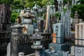 Higashi Otani Cemetery in Kyoto Royalty Free Stock Photo