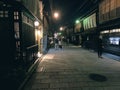 The Higashiyama District by night. Royalty Free Stock Photo