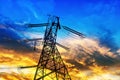 Hige voltage tower Royalty Free Stock Photo