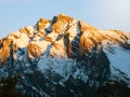Higest mountain morning Royalty Free Stock Photo
