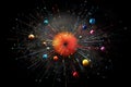 Higgs boson isolated on black background Royalty Free Stock Photo