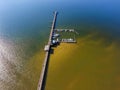 High above Fairhope Pier on Mobile Bay, Alabama Royalty Free Stock Photo