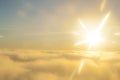 High above the sun and clouds. Royalty Free Stock Photo