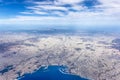 High aerial view of the city of Athens, Greece