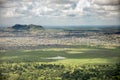 High aerial view of Juba, capital city of South Sudan