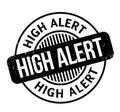 High Alert rubber stamp