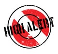 High Alert rubber stamp