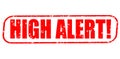 High alert on white background