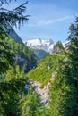 High alpine peaks with glacier