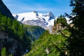 High alpine peaks with glacier