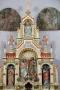 High altar in the church of Saint John the Baptist in Sveti Ivan Zelina, Croatia