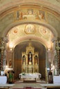 High altar in the church of the Visitation of the Virgin Mary in Garesnica, Croatia